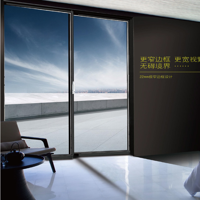 炫丽窄边上轮推拉门 J615